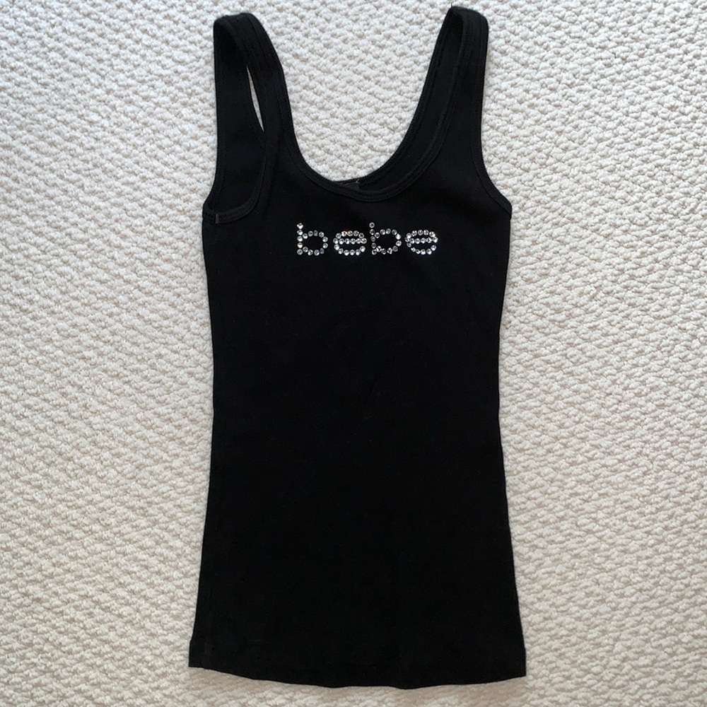 Bebe rhinestone tank top